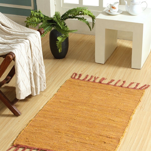 Cotton rug Runner / Yoga Mat / Kitchen Runner / Stair Runner / Runner / Table Runner Home Decor Brown Carpet