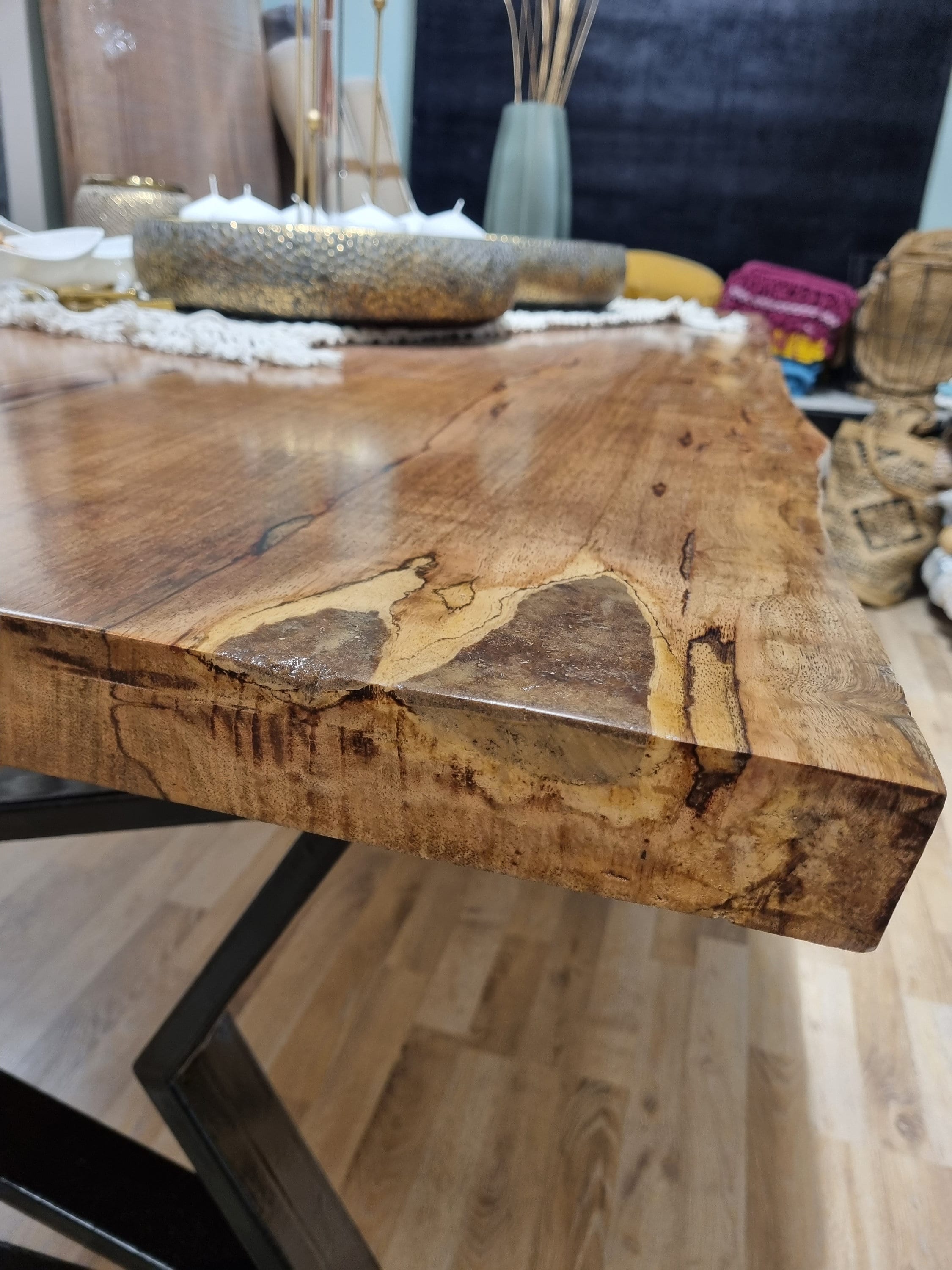 Scritta Tu Und Ich L25 cm argento oro legno decorazione tavolo regalo