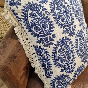 Plain Mud Blanket Cushion Cover | Cream White Pillow | Woven cotton