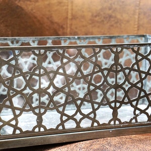 Lanterns &quot;Modern&quot; made of metal-table decoration-candle holder-candle holder made of metal-tealight holder metal-lantern glass-black-gift