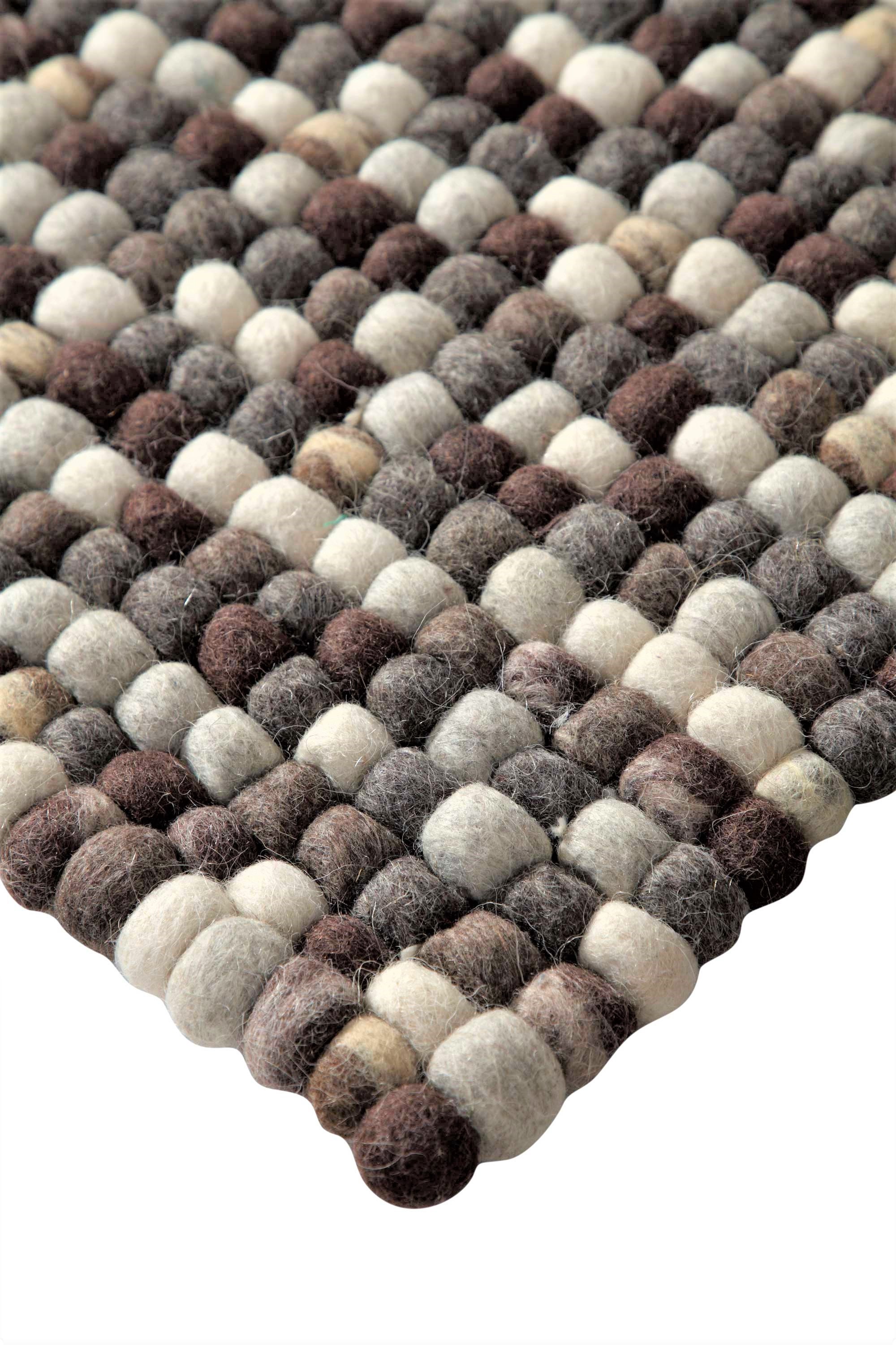 Pom Rig Wool Felt Multicolor Pom Pom Rug - Rectangular Colorful Felt Ball Rug ...