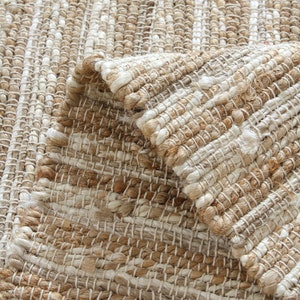 Jute cotton rug handwoven Boho Modern style kitchen rug living room rug children&#39;s room rug
