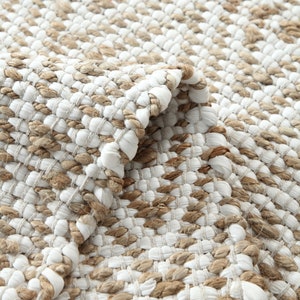 Tapete de juta para corredor, tecido à mão, tapete para hall de entrada, tapete para cozinha, tapete comprido de 70 x 210 cm, tapete retangular.