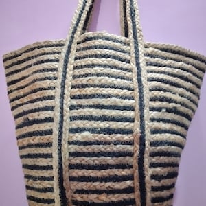 Crochet Bags Jute Handmade Handmade Jute Shoulder Bags with Braids Boho Designs Indian Handcraft Braided Jute Bags