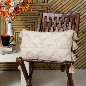Boho pillow, decorative pillow 30 x 50 cm cotton, geometric cotton pillowcase, sofa decorative pillowcase