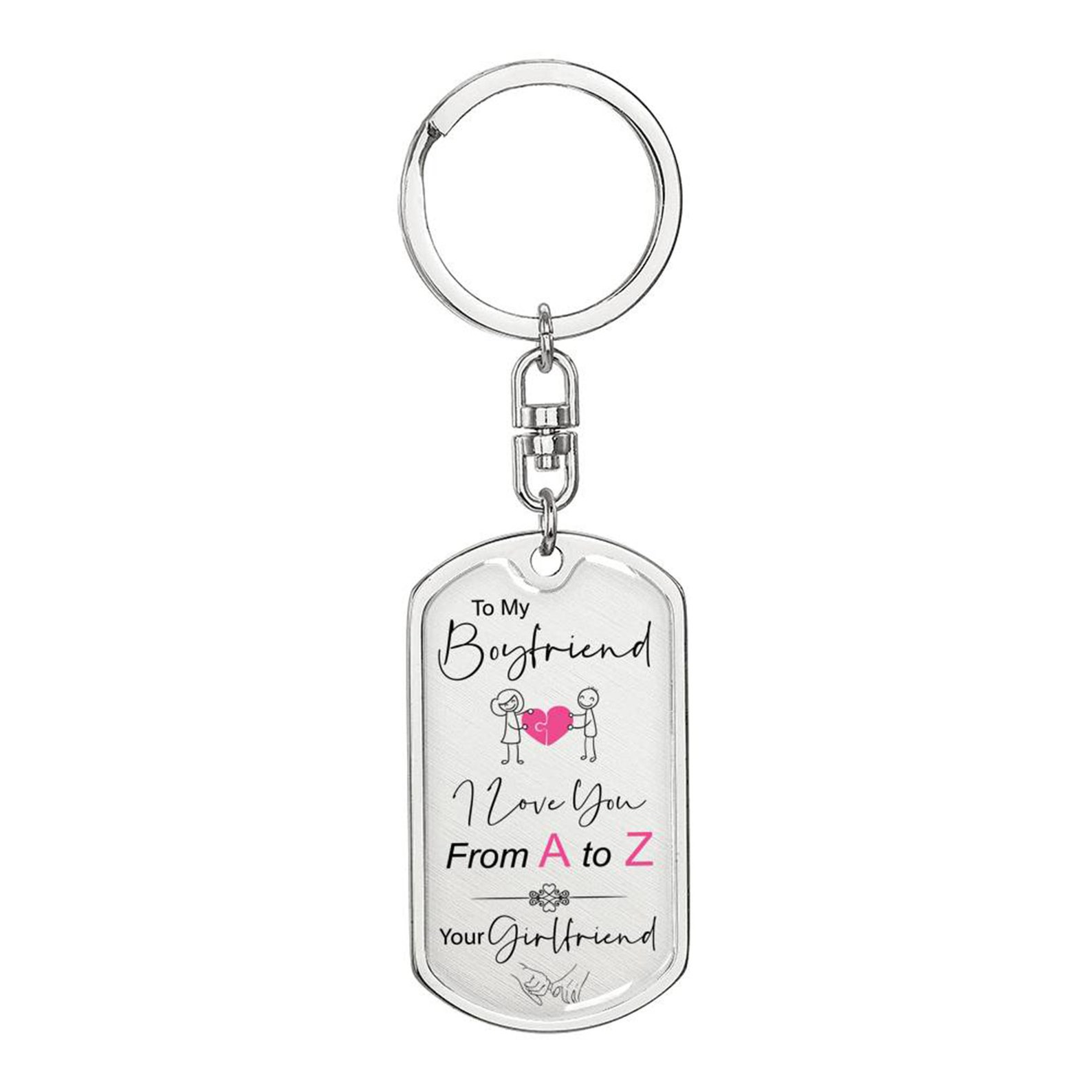 Personalized Keychain For Boyfriend I Love You From A to Etsy