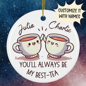 Personalized Best Friend Gift Custom Bestie Ornament Friendship Gift Ideas Birthday Christmas Long Distance Gift for Friend Xmas