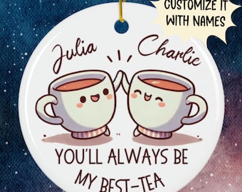Personalized Best Friend Gift Custom Bestie Ornament Friendship Gift Ideas Birthday Christmas Long Distance Gift for Friend Xmas