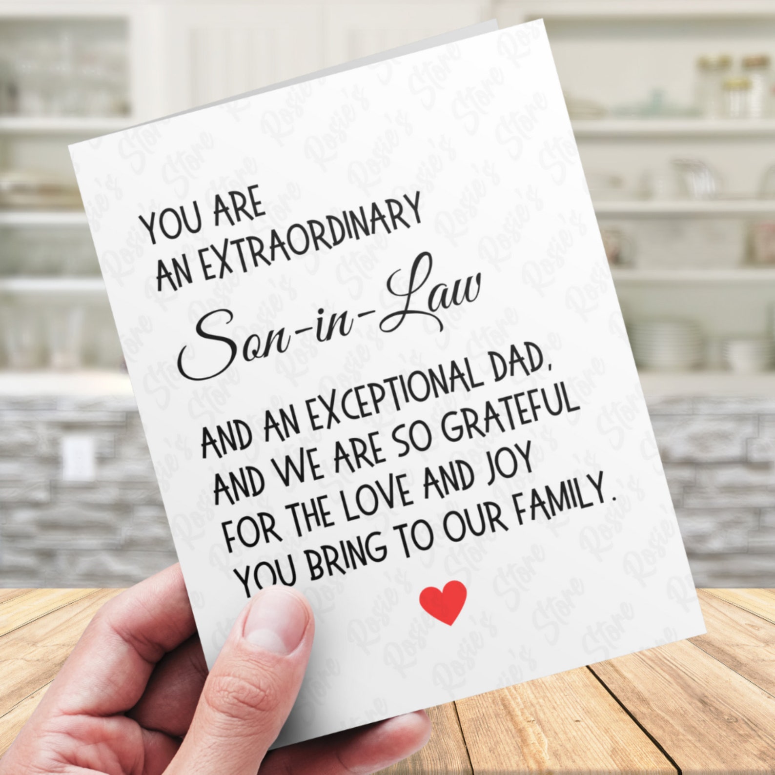 Son-in-law Gift Son in Law Printable Card Digital Download for Daughter ...
