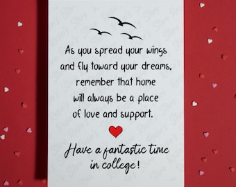 Biglietto di auguri universitario con sinceri auguri per figlia, figlio o un familiare.
