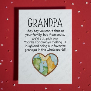 Cadeau voor opa Favoriete opa ter wereld Blanco wenskaart voor grootvader Vaderdag Verjaardag Kerstmis van kleinkinderen Kleinkind
