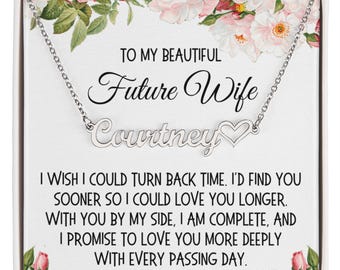 Future Wife Gift For Fiancee To my Future Wife Birthday Valentine's Day Anniversary Soulmate Engagement Gift Ideas for her Bride to be