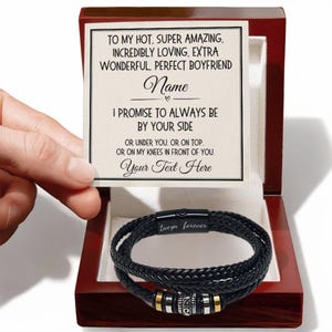 Regalo para novio Pulsera Regalos para pareja San Valentín Cumpleaños Aniversario Ideas de regalos de Navidad para él Regalos de amor