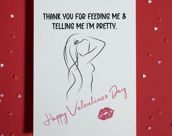 Valentine's Card • Blank Greeting Card • Funny Couple Card • Valentine's Gift • Card for Him • Card for Her • Valentines Day • Couples Gift