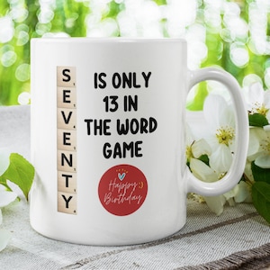 70th Birthday Gift Custom Mug 70th Birthday Card Happy Birthday 50th Birthday Mug Milestone Birthday Gift Personalized Gift Custom Gift for