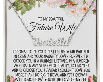 Future Wife Gift For Fiancee To my Future Wife Birthday Valentine's Day Anniversary Soulmate Engagement Gift Ideas for her Bride to be