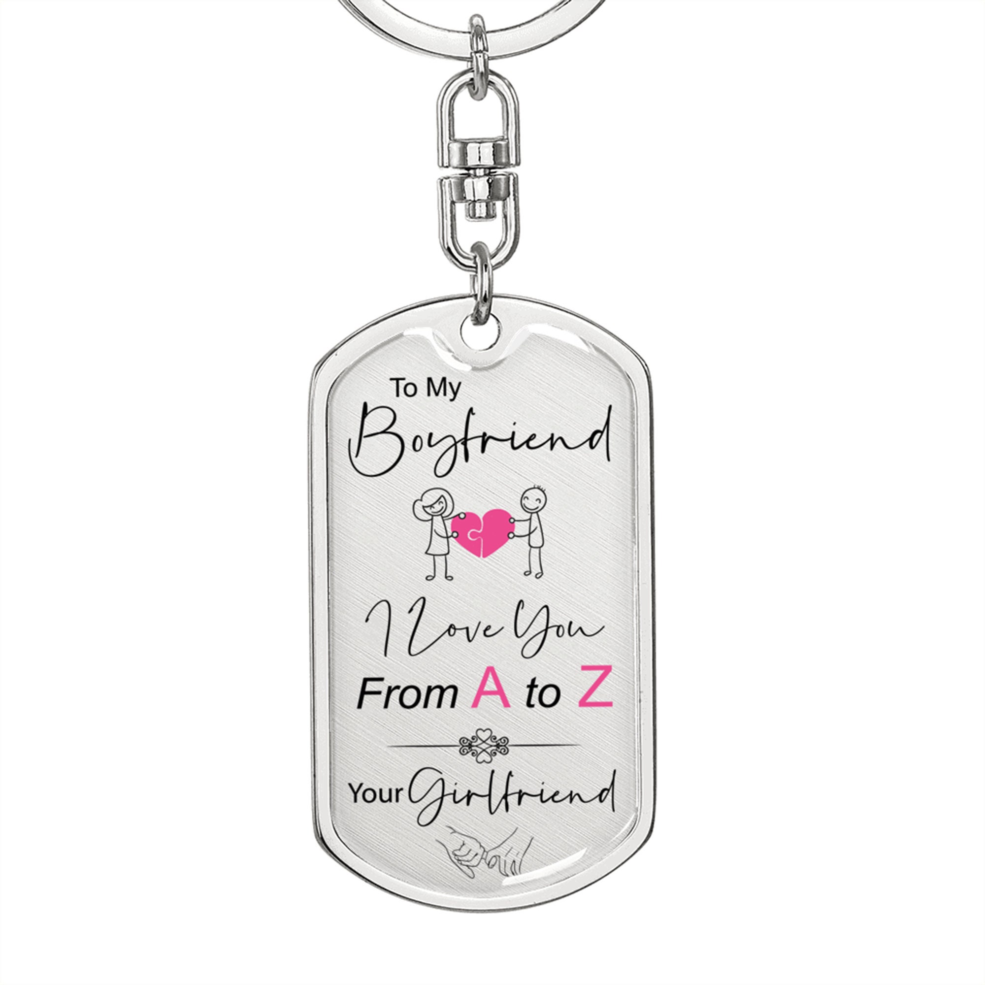 Personalized Keychain For Boyfriend I Love You From A to Etsy