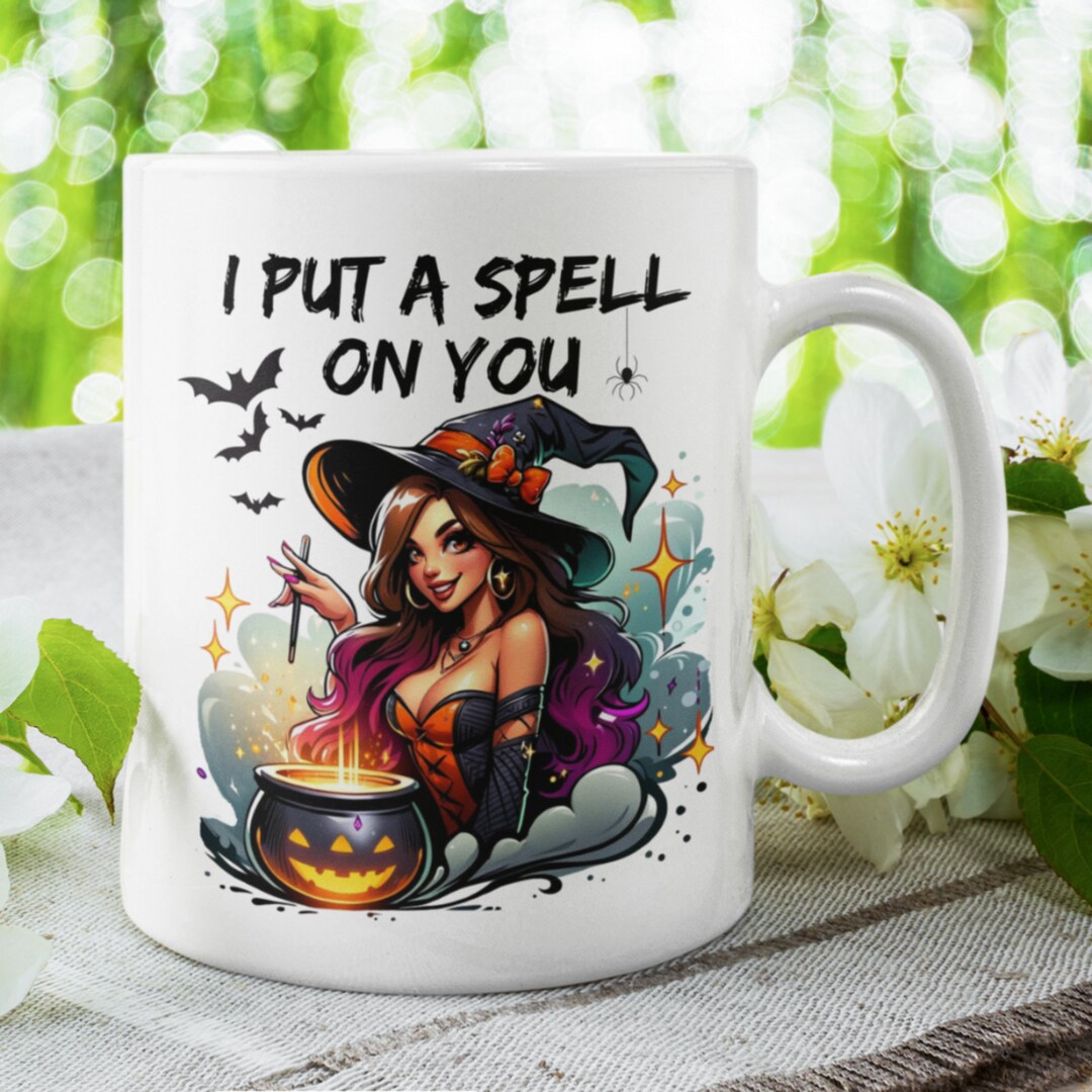Witchy Gift for Her Friend I Put a Spell on You Halloween Coffee Mug ...