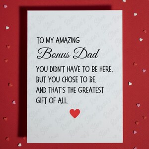 Geschenk für Bonus Dad Stiefvater Stiefvater Geburtstagskarte Happy Birthday von Stiefson Stieftochter Beste erstaunliche Dad Karte Vatertag Weihnachten