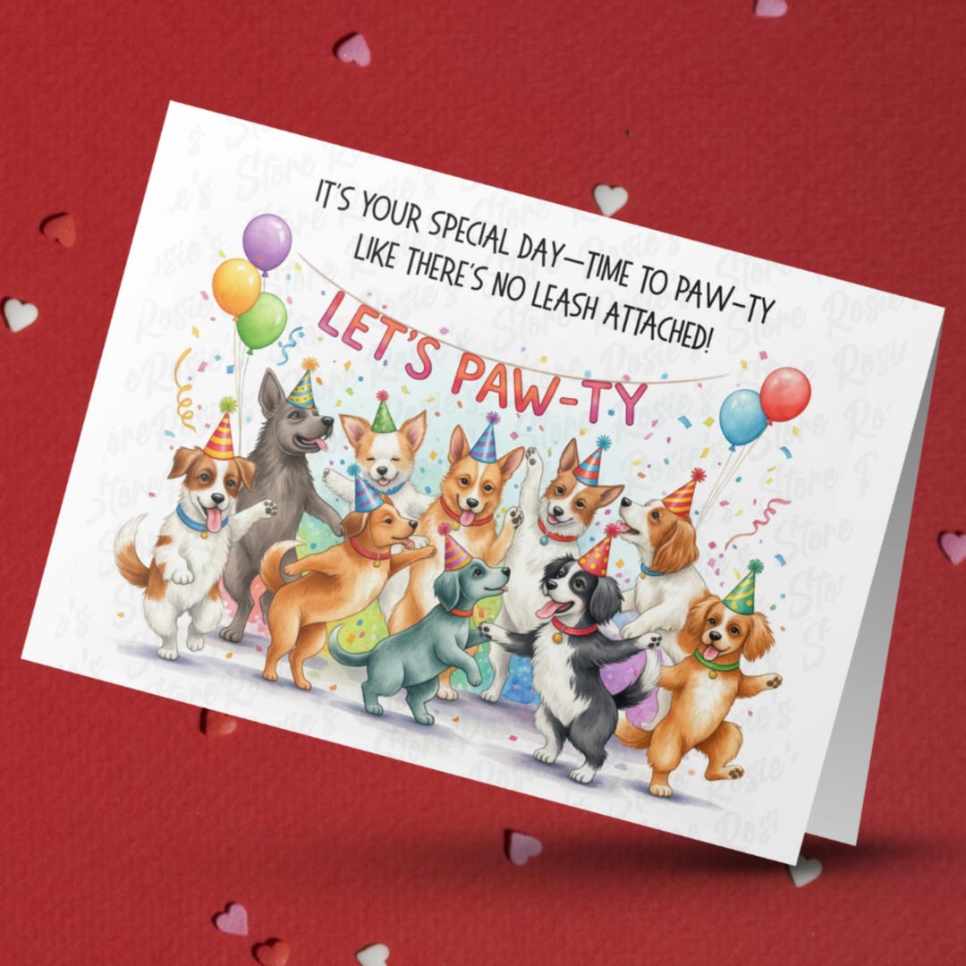 Happy Birthday Greeting Card for Friend Her Him Dog Pet Lover Funny ...