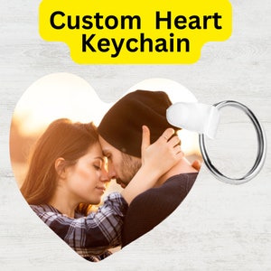 Custom Gift for Her Him Friend Photo Heart Keychain Valentine&#39;s Day Anniversary Birthday Christmas Mother&#39;s Day Father&#39;s Day Graduation Gift