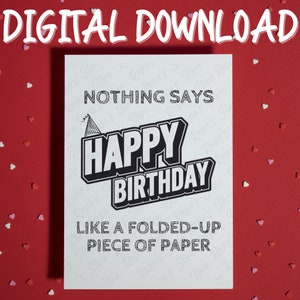 Cartão de aniversário para impressão Presente engraçado Cartão de aniversário para cartão de aniversário Cartões imprimíveis BirthdayCard BirthdayCards Cartões de aniversário para ele ou ela