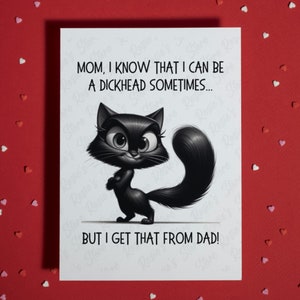 Cadeau drôle pour maman mère fils carte de voeux vierge pour maman fête des mères de fils fille anniversaire Désolé carte sarcastique pour elle de enfant