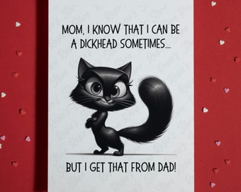 Funny Gift for Mom Mother Son Blank Greeting Card for Mom Mother's Day From Son Daughter Birthday Sorry Sarcastic Card for Her From Kid