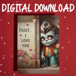 Ti amo Biglietto d'auguri stampabile per la fidanzata o il fidanzato Vuoi essere il mio regalo di anniversario di San Valentino Idee per lui Lei Download digitale