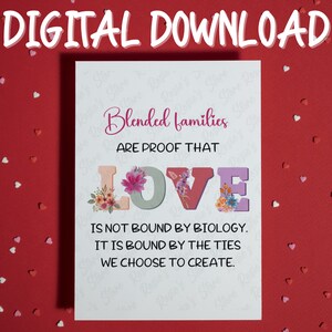 Adoptionskarte • Druckbare Karte • Digitaler Download • Liebe macht eine Familie • Weihnachtskarte • Sentimentale Karte • Kundenspezifische Karte • Blended Family