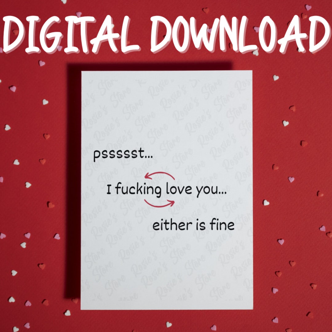 Gift for Her Him Printable Card Digital Download Love Greeting Card for ...