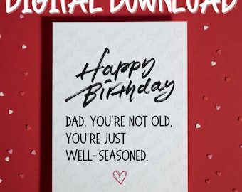 Funny Dad Birthday Printable Card Digital Download Happy Birthday from Kids Son Daughter Card for Best Dad Father Dad's birthday Gift Ideas