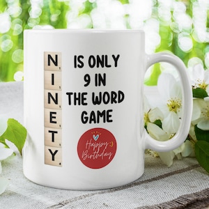 Cadeau 90e anniversaire Mug personnalisé Carte 90e anniversaire Joyeux anniversaire Mug 90e anniversaire Cadeau d'anniversaire important Cadeau personnalisé Cadeau personnalisé pour