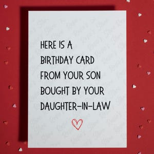 Cadeau d'anniversaire pour beau-père et belle-fille Voici une carte d'anniversaire pour beau-père et beau-père