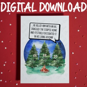Funny Christmas Holiday Printable Card Digital Download Funny Christmas Card Christmas Gift Cards Card for Friends Merry Christmas Cards