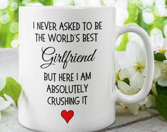 Presente engraçado para namorada Caneca de café para melhor namorada Aniversário Aniversário Ideias de presentes de Natal para ela do namorado ou namorada