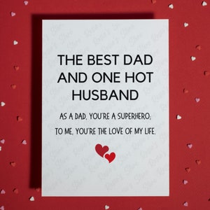 Geschenk für Ehemann Vatertag Blanko Grußkarte von Frau Hot Husband Best Dad Geburtstagskarte für Ihn Ehemann Ehemann Jahrestag Geschenkideen