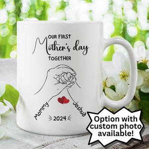 Personalized Gift For Mom Our First Mother&#39;s Day Custom Name Mug First Time Mom Gifts from Baby Happy Mothers Day New Mommy Gifts 1st mother