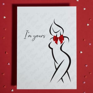 Sexy Anniversary Greeting Card Birthday Valentines for Him or Her Boyfriend Husband Girlfriend Wife Love Card Ideas Gift for him or her