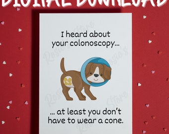 Funny Colonoscopy Card • Printable Card • Digital Download • Friendship Gift • Endoscopy Joke•Humorous Card•50th Birthday Gift• Colon Doctor