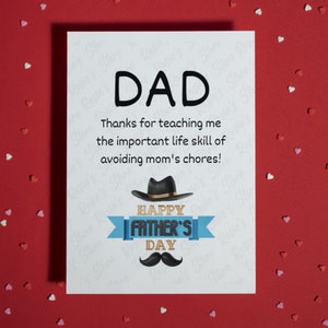 Biglietto per la festa del papà • Biglietto di auguri vuoto • Regalo per la festa del papà • Biglietto divertente per papà • Regalo • Biglietto per il miglior papà • Idee regalo per la festa del papà • Biglietto da