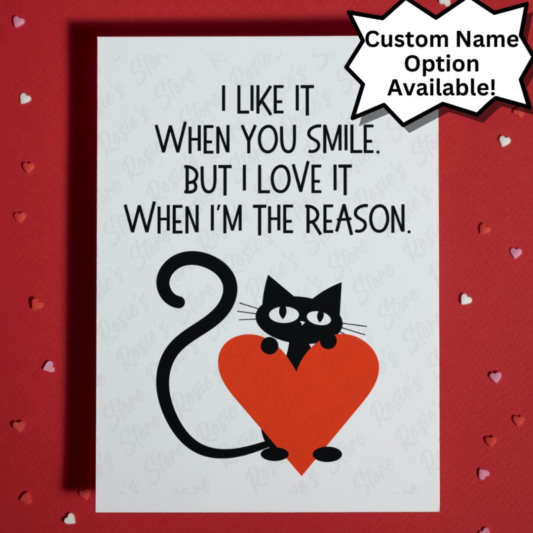Custom Card for Him Her Greeting Card for Boyfriend Girlfriend Husband ...