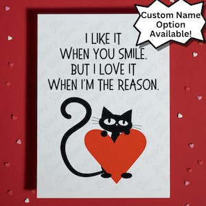 Tarjeta personalizada para él o ella. Tarjeta de felicitación para novio, novia, esposo, esposa, te amo, ideas de regalos, día de San Valentín, aniversario, cumpleaños.