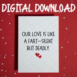 Gift for Boyfriend Girlfriend Wife Husband Our Love is Printable Card for Him Her for Lover I love you Card Funny Valentines Anniversary