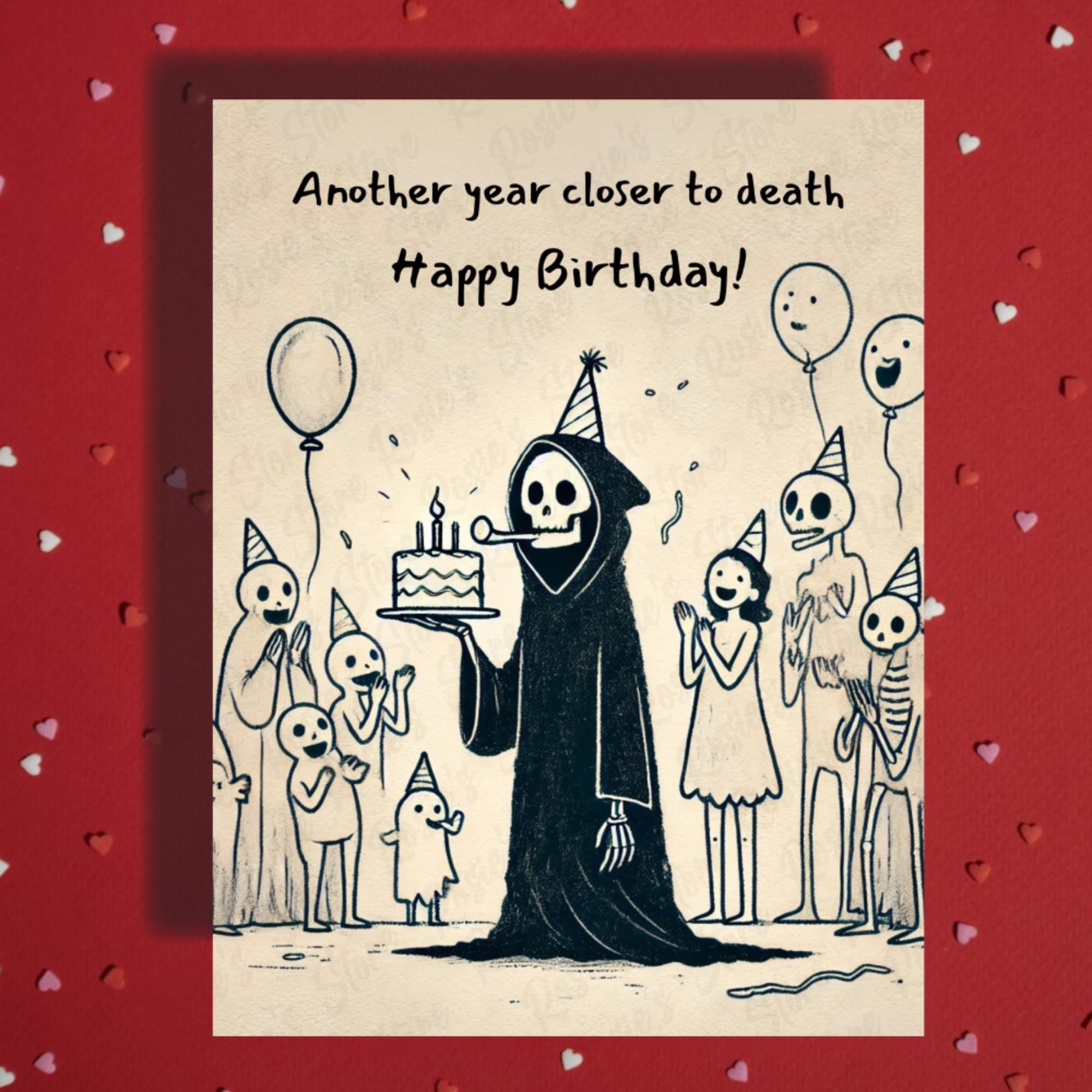 Birthday Card for Him Her Sarcastic Dark Humor Best Friend Bestie