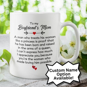 Boyfriend&#39;s Mom Gift for Boyfriend Mom Mother&#39;s Day Gift For Boyfriends Mom Christmas Gift Birthday Gift From Son&#39;s Girlfriend Coffee Mug