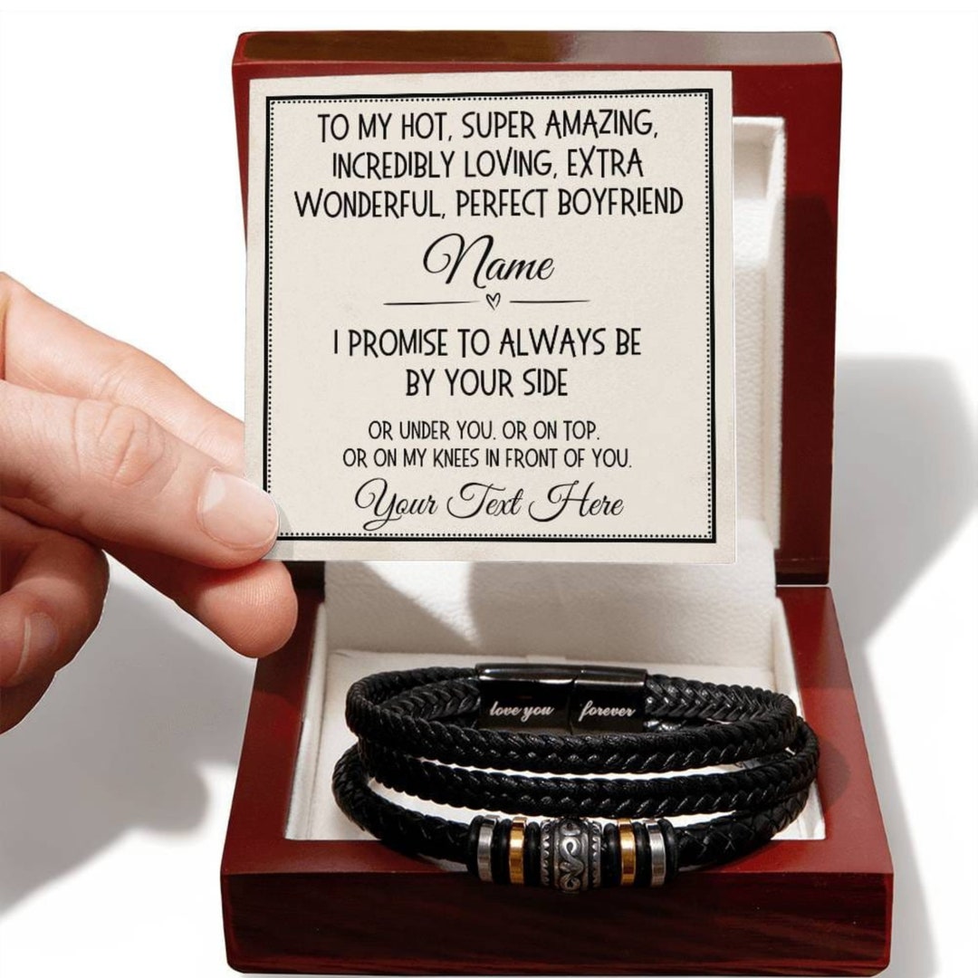 Custom Gift for Boyfriend I Love You Bracelet Anniversary Birthday Gift ...