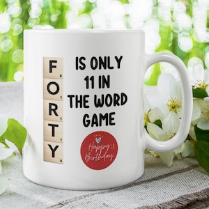Taza personalizada con regalo de 40 cumpleaños Tarjeta de 40 cumpleaños Feliz cumpleaños Taza de 40 cumpleaños Regalo de cumpleaños importante Regalo personalizado Regalo personalizado para