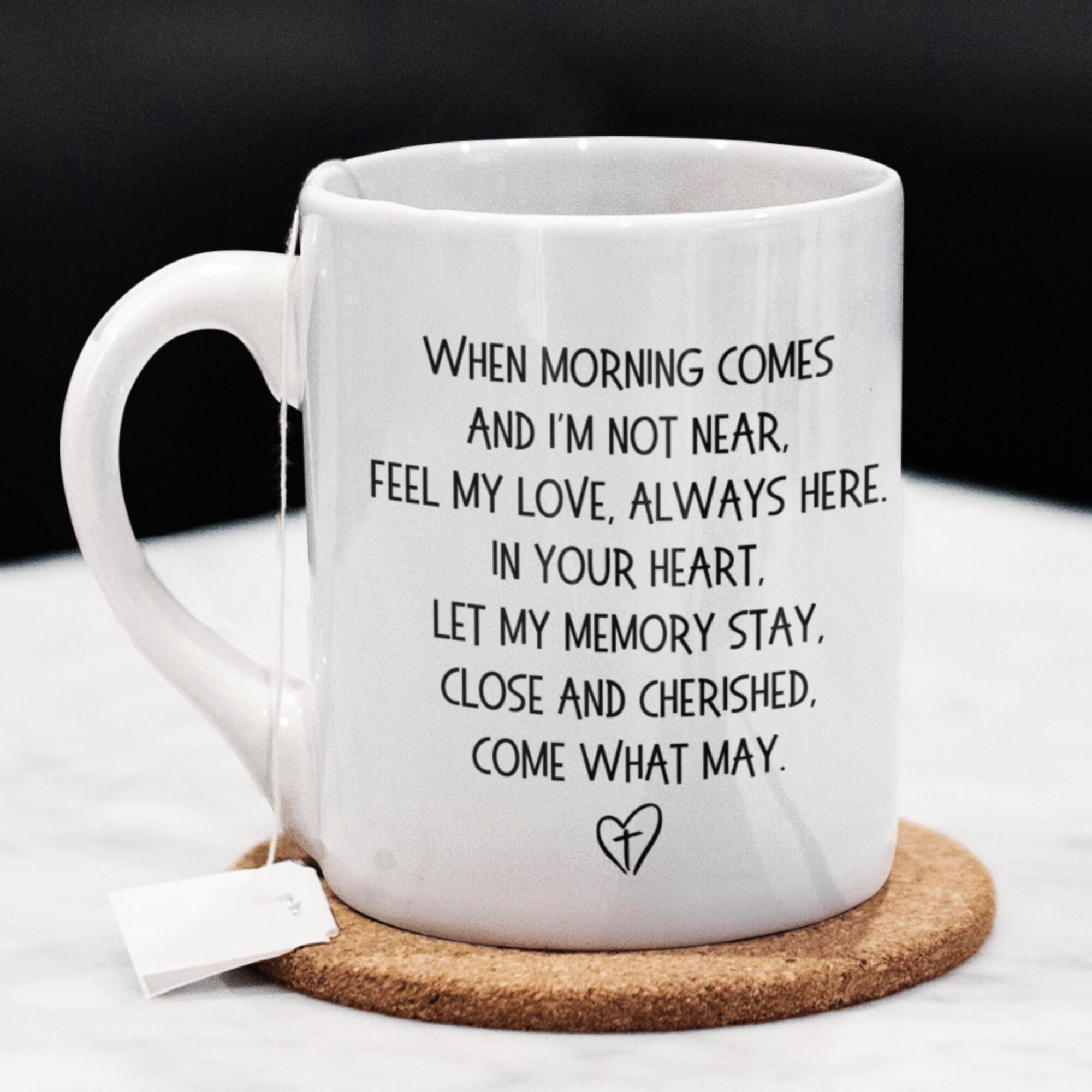 Tazza In Ceramica Commemorativa Con Libellula E Scritta "I Just Look Up" - 325 Ml, Regalo Per Perdita Mamma, Papà O Persona Cara - 2