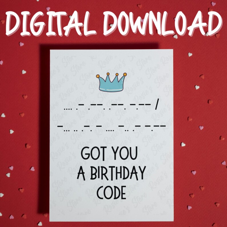 Funny Birthday Printable Card for Her or Him Digital Download Happy ...